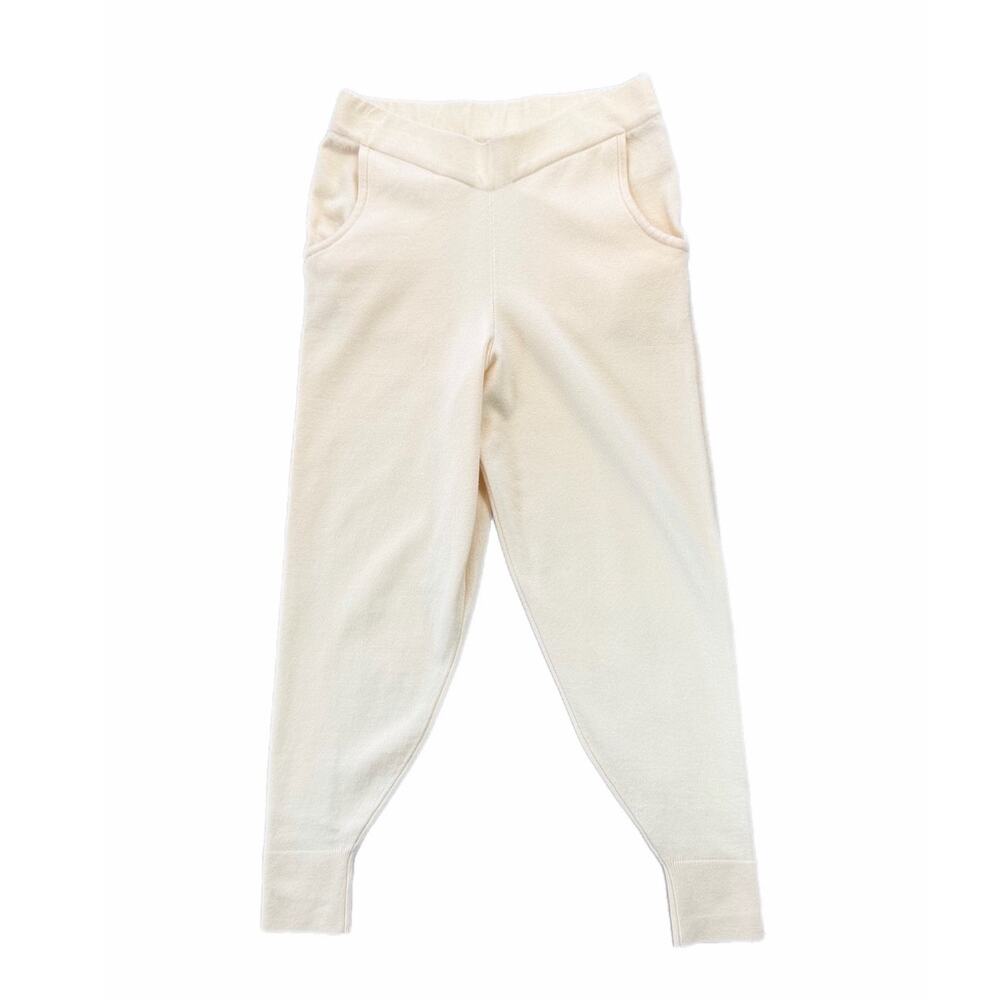 Marla Wynne Layers PETITE Cream Knit Slouchy Comfortable Lagenlook Jogger Pants
